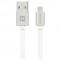 Swissten Datový Kabel Textile Usb Lightning 1,2 M Stříbrný