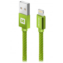 Swissten Datový Kabel Textile Usb Lightning 1,2 M Zelený