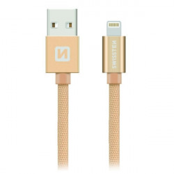 Swissten Datový Kabel Textile Usb Lightning Mfi 1,2 M Zlatý