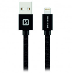 Swissten Datový Kabel Textile Usb Lightning Mfi 2,0 M Černý