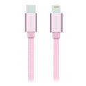 Swissten Datový Kabel Textile USB-C Lightning 1,2 M Růžovo Zlatý