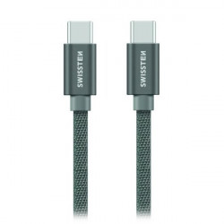 Swissten Datový Kabel Textile USB-C USB-C 1,2 M Šedý