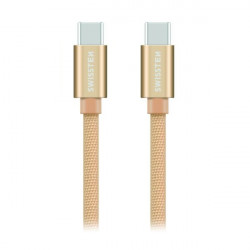Swissten Datový Kabel Textile USB-C USB-C 1,2 M Zlatý