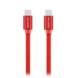 Swissten Datový Kabel Textile USB-C USB-C 1,2 M Červený