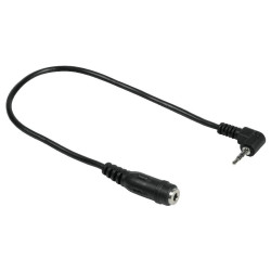 HAMA redukce pro sluchátka vidlice 2,5mm jack stereo - zásuvka 3,5 mm jack stereo 15cm černá