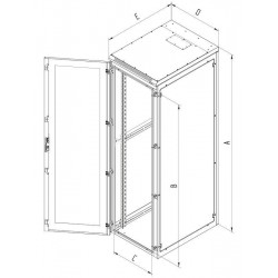 Triton 19' rozvaděč stojanový 27U 600x600 IP54,2-bod.z.,pro mon.chl.j.RAL7035