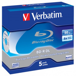 VERBATIM BD-R Blu-Ray DL 50GB 6x Jewel 5pack
