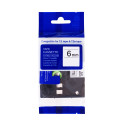 PRINTLINE kompatibilní páska s Brother TZE-FX611,6mm, černý tisk žlutý podklad, flexibilní
