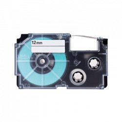 PRINTLINE Kompatibilní páska s Casio XR-12X1 12mm, 8m, černý tisk průhledný pod.