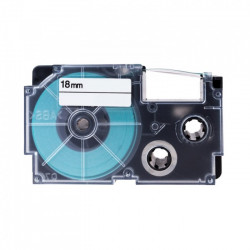 PRINTLINE kompatibilní páska s Casio XR-18WE1 18mm, 8m, černý tisk bílý podklad