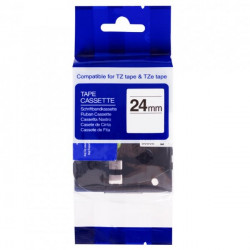 PRINTLINE kompatibilní páska s Brother TZE-SE5, 24mm, černý tisk bílý podklad, plombovací
