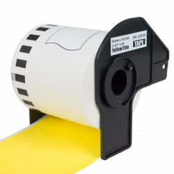 PRINTLINE kompatibilní etikety s Brother DK-22606, žlutá papírová role 62 x 15,24m