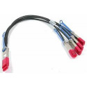 Dell Networking Cable 40GbE (QSFP+) to 4 x 10GbE SFP+ Passive Copper Breakout Cable 1 Meters - Kit