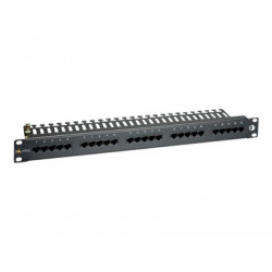 Solarix 19'' voice panel UTP 25xRJ45 Cat3 osazený, Solarix ISDN patch panel určený pro ukončení výstupů z ústředny nebo připojení ve