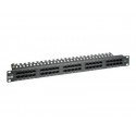 Solarix 19\'\' voice panel UTP 50xRJ45 Cat3 osazený, Solarix ISDN patch panel určený pro ukončení výstupů z ústředny nebo připojení ve