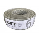 Instalační kabel iGET CAT6 UTP PVC Eca 100m box, kabel drát, s třídou reakce na oheň Eca