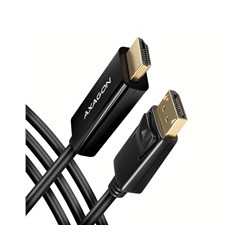 AXAGON RVD-HI14C2, DisplayPort -> HDMI 1.4 redukce kabel 1.8m, 4K 30Hz