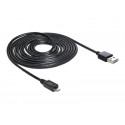 Delock EASY-USB - Kabel USB - Micro USB typ B (M) do USB (M) - 3 m - černá