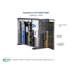 SUPERMICRO Tower 4U WS 2x LGA4189, iC621A, 16x DDR4, 8x HS (3,5"), 2x2200W (ti), 2x10GbE, IPMI
