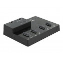 Delock - Dokovací stanice SSD s funkce klonování - oddílů: 4 - M.2 - M.2 NVMe Card - USB 3.2 (Gen 2) - černá