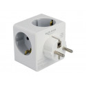 Delock - Síťový adaptér - 16 A - 6 výstupní konektory (USB-C, 2 x 9 pin USB Type A, 3 x napájení CEE 7 3) - bílá