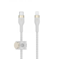 Belkin USB-C kabel s lightning konektorem, 3m, bílý - odolný PRO Flex