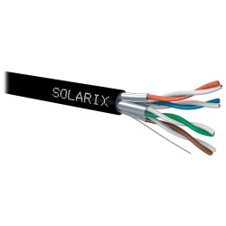 Solarix Kabel STP drát CAT6A STP PE Fca 500m cívka SXKD-6A-STP-PE