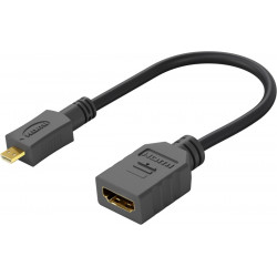PremiumCord Flexi adaptér HDMI Typ A samice - micro HDMI Typ D samec pro ohebné zapojení