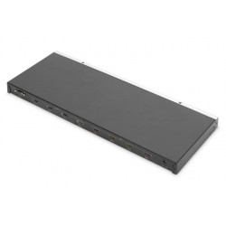 DIGITUS Maticový přepínač 4x4 HDMI 2.0, 19 palců 4K 60Hz, stříbrný černý