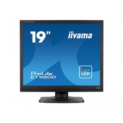 iiyama ProLite E1980D-B1 - LED monitor - 19" - 1280 x 1024 @ 60 Hz - TN - 250 cd m2 - 1000:1 - 5 ms - DVI, VGA - matná čerň