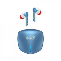 QCY - G1 bezdrátová herní sluchátka s dobíjecím boxem,Bluetooth 5.2, červená