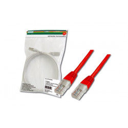 Digitus Patch Cable, UTP, CAT 5e, AWG 26 7, měď, červený 3m