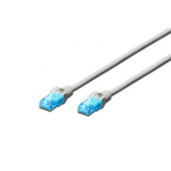 Digitus Patch Cable, UTP, CAT 5e, AWG 26 7, měď, šedý 3m