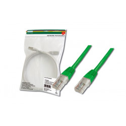 Digitus Patch Cable, UTP, CAT 5e, AWG 26 7, měď, zelený 3m