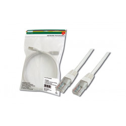 Digitus Patch Cable, UTP, CAT 5e, AWG 26 7, měď, bílý 5m