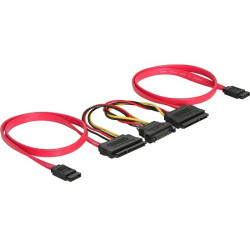 Kabel HDD SATA All-in-One (50 cm) pro 2 HDD, SATA napájení