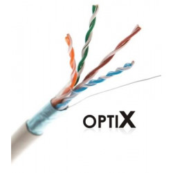 FTP kabel OPTIX (drát) Cat5e PVC, 4páry, PREMIUM, bal.305m box