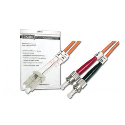 Digitus Fiber Optic Patch Cable, LC to ST,Multimode 62.5 125 µ, Duplex 1 m