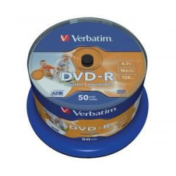 VERBATIM DVD-R AZO 4,7GB, 16x, printable, spindle 50 ks