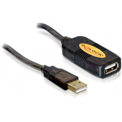 Delock USB 2.0 kabel, prodlužující A-A samec samice 10m, aktivní