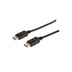 Digitus Připojovací kabel DisplayPort 1.2, DP M M, 5,0 m, se západkou, Ultra HD 4K, bl