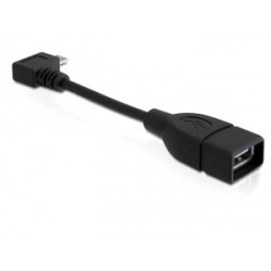 Delock Adapter USB micro-B samec pravoúhlý  USB 2.0-A samice OTG 11cm