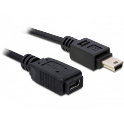 Delock USB 2.0 kabel, prodlužující mini-B 5-pin samec samice 1 metr