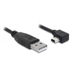 Delock kabel USB 2.0 A-samec  USB mini-B 5-pin samec pravoúhlý, 1 metru
