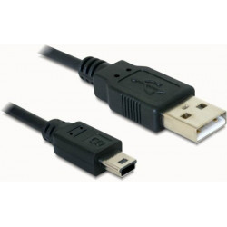 Delock kabel USB 2.0 A-samec  USB mini-B 5-pin samec, 0,7 metru