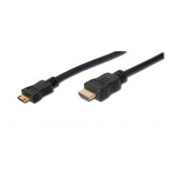 Digitus HDMI 1.3 1.2 (C to A) připojovací kabel 2 m, pozl. kontakty, Ultra HD 24p 