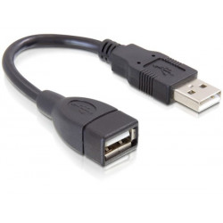 Delock USB 2.0 kabel, prodlužující A-A samec samice 13 cm