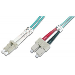 Digitus Fiber Optic Patch Cable, LC to SC, Multimode 50 125 µ, Duplex, Class OM3 10 m