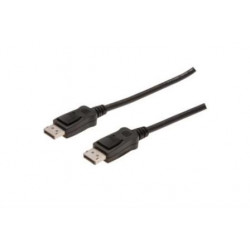 Digitus Připojovací kabel DisplayPort 1.2, DP M M, 2,0 m, se západkou, Ultra HD 4K, bl