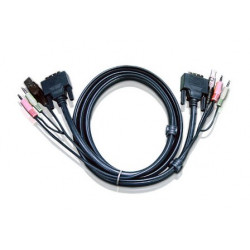 ATEN int.kabel pro KVM USB, DVI, audio, 3m pro CS1768